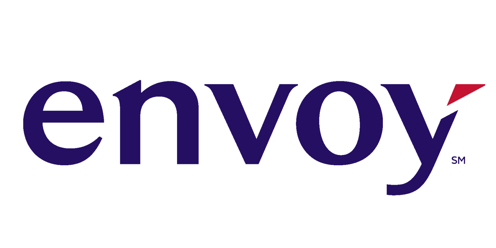 Envoy Airlines logo written in dark blue and purple text