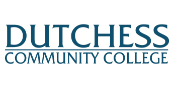 The logo for Dutchess Community College,located in Poughkeepsie, New York, in blue font. 