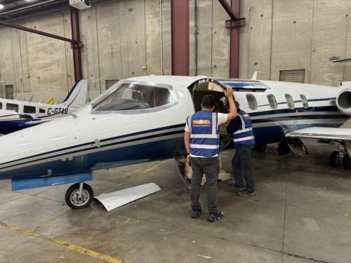 Atlanta Georgia A&P Mechanic Training students working on learjet